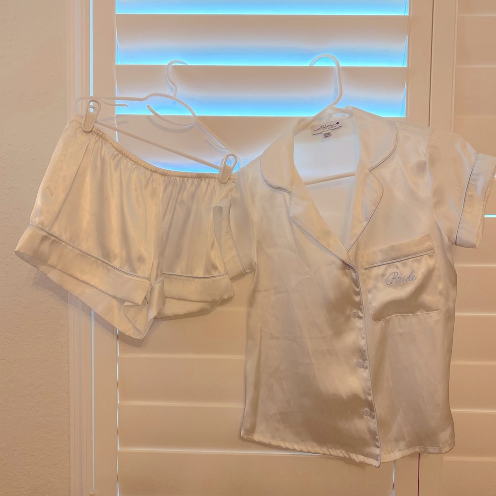 BRIDE satin short pajama